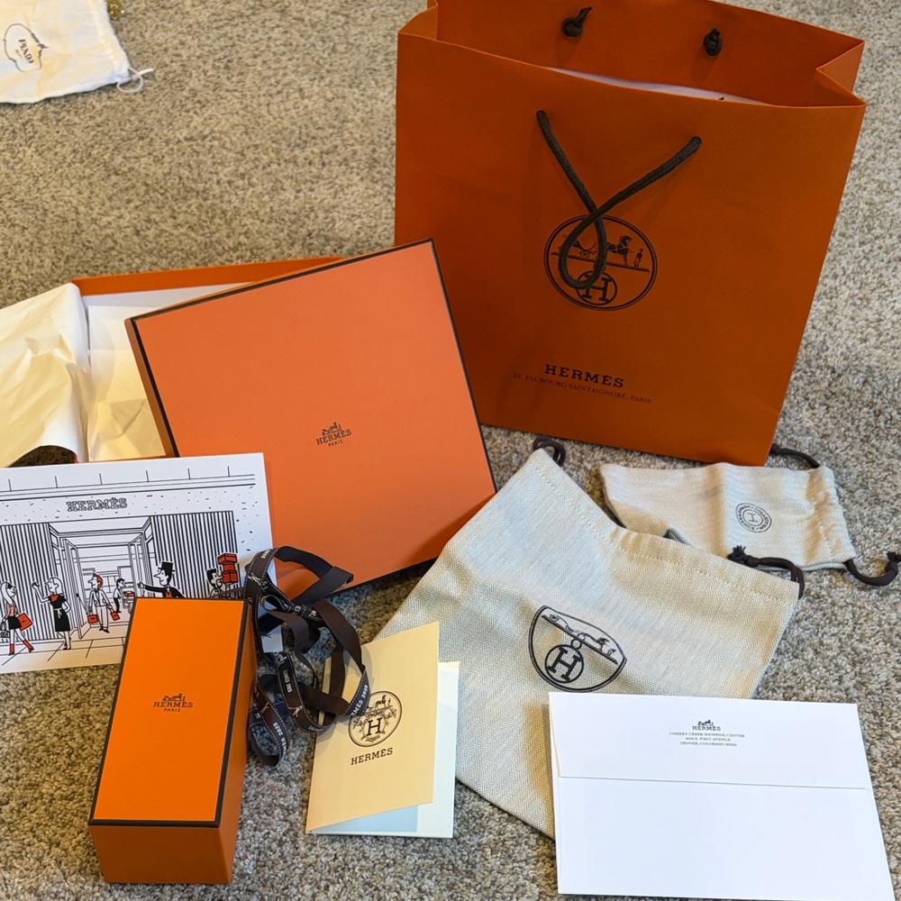 Assorted Hermes packaging